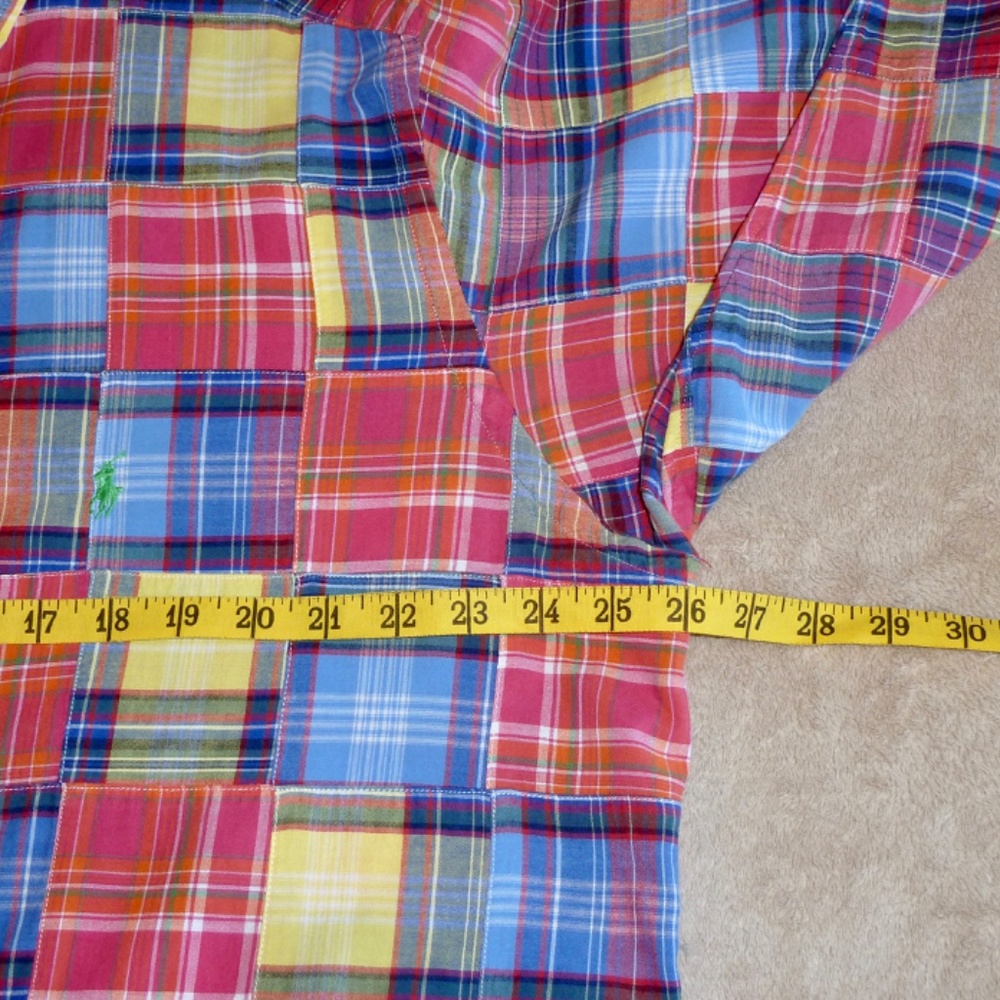 Ralph Lauren Patchwork LS Shirt-Vintage - Picture 6 of 7